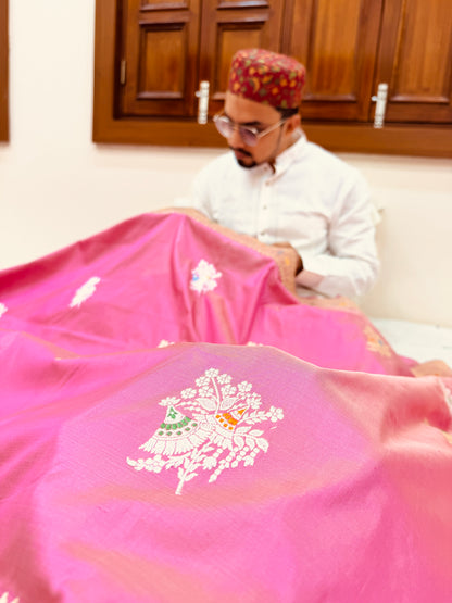 Pure Banarasi Katan Silk Buti Saree