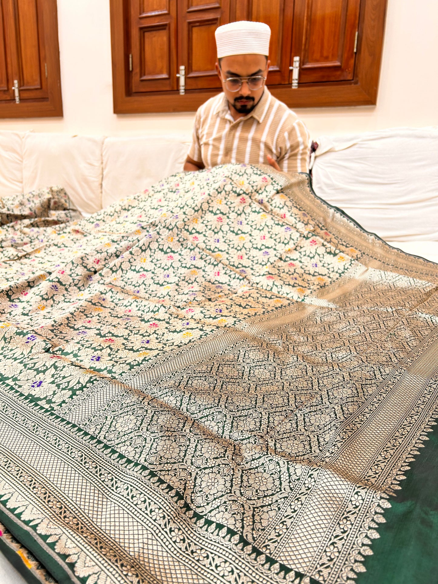Pure Banarasi Katan Silk Brocade Saree