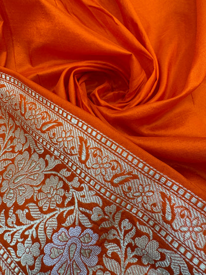 Pure Banarasi Katan Silk Jaal Saree