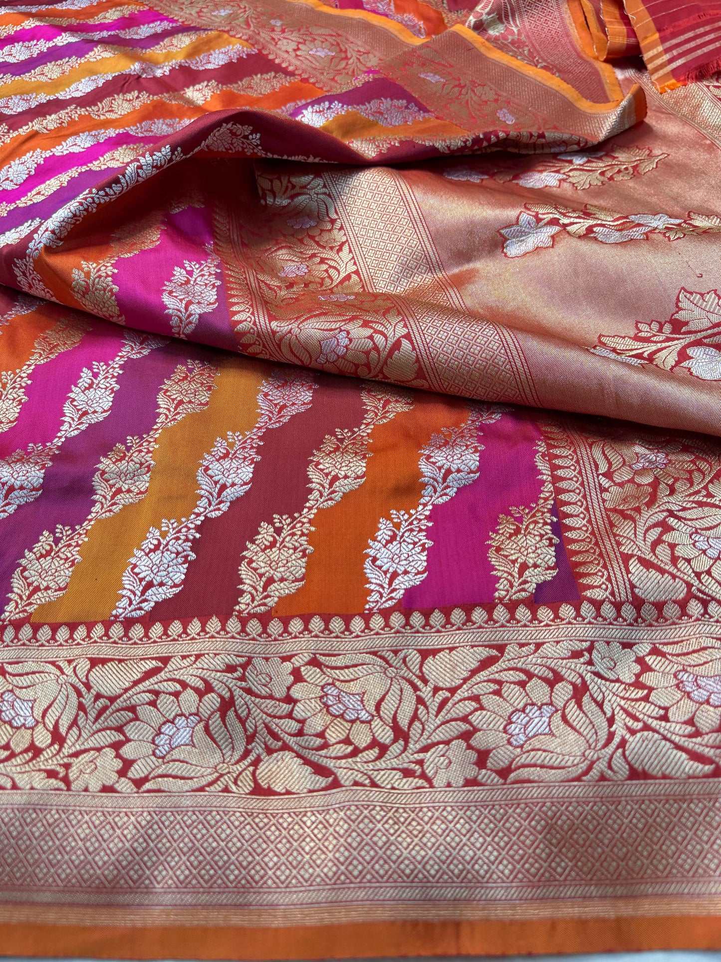Pure Banarasi Katan Silk Rangkaat Saree