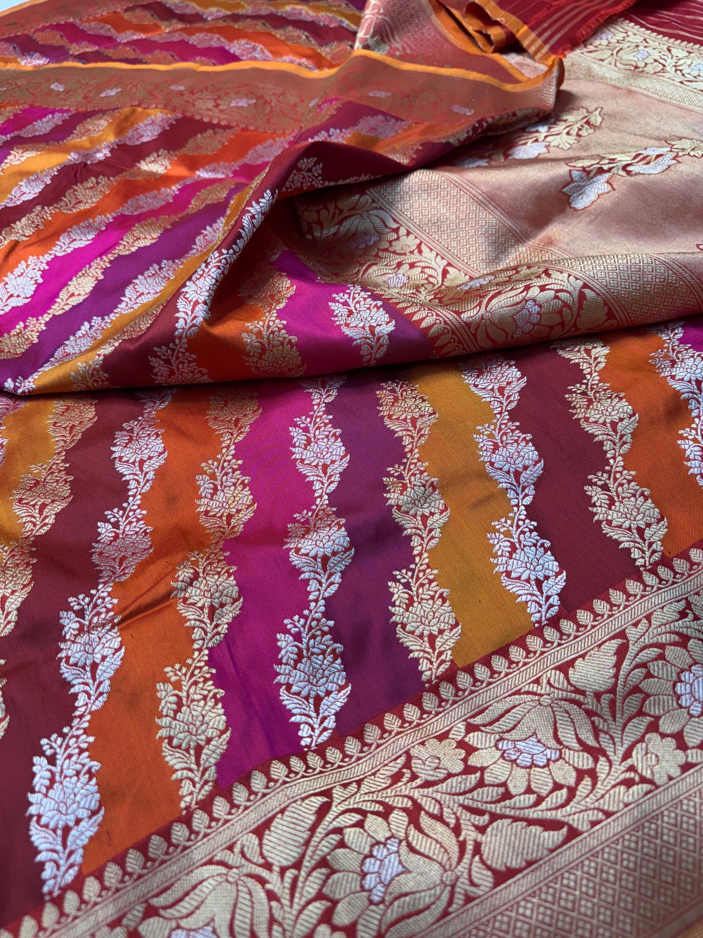 Pure Banarasi Katan Silk Rangkaat Saree