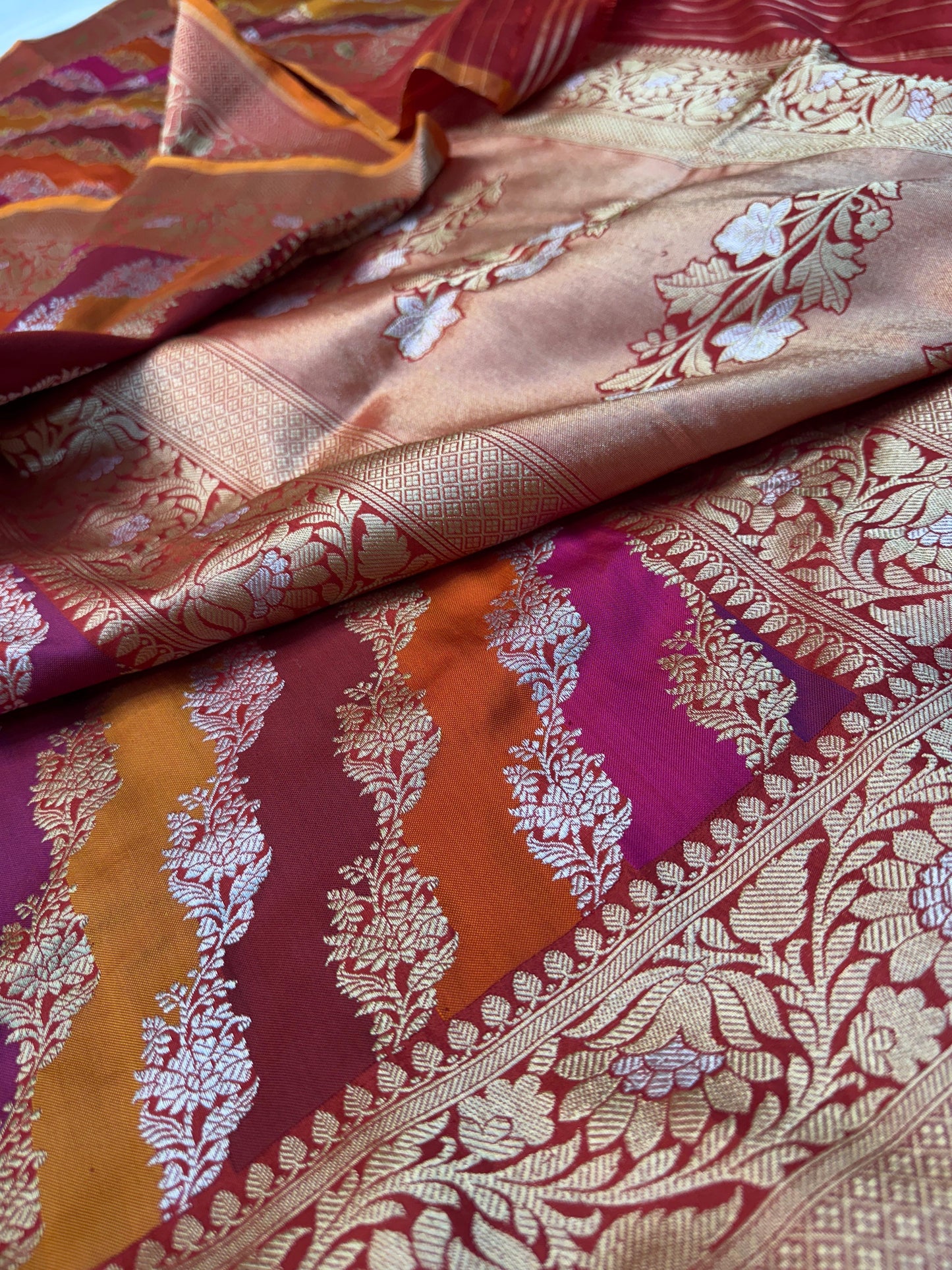 Pure Banarasi Katan Silk Rangkaat Saree