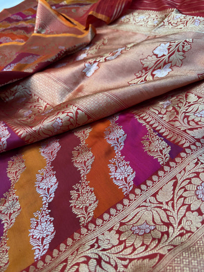 Pure Banarasi Katan Silk Rangkaat Saree