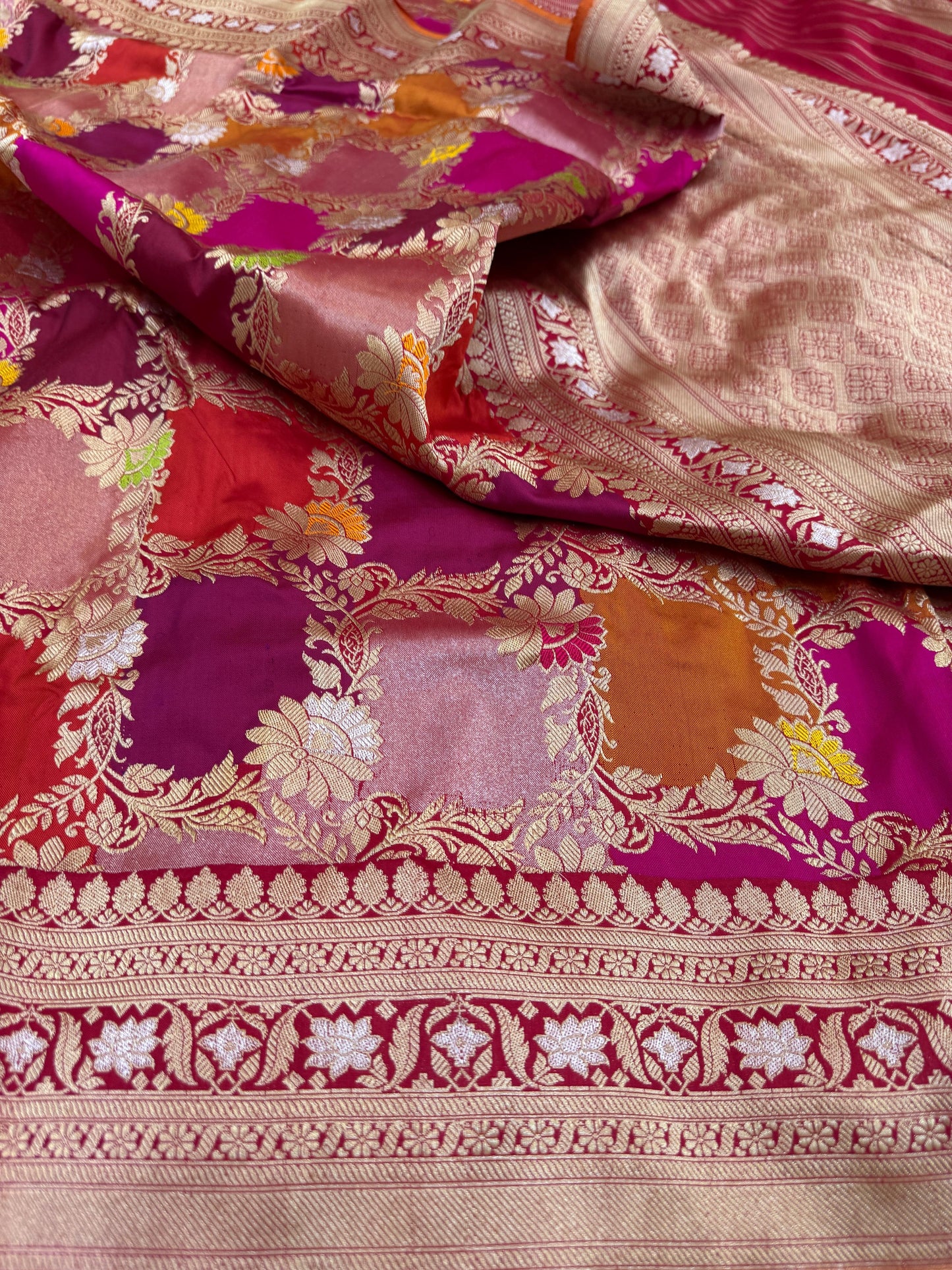Pure Banarasi Katan Silk Rangkaat Saree