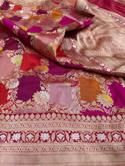 Pure Banarasi Katan Silk Rangkaat Saree