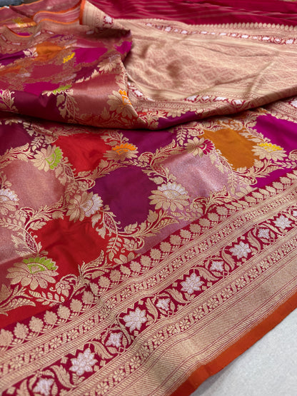 Pure Banarasi Katan Silk Rangkaat Saree