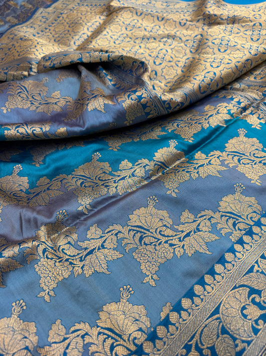 Pure Banarasi Katan Silk Rangkaat Saree