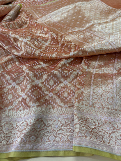 Pure Banarasi Kora Tissue Silk Saree