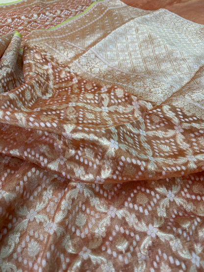 Pure Banarasi Kora Tissue Silk Saree