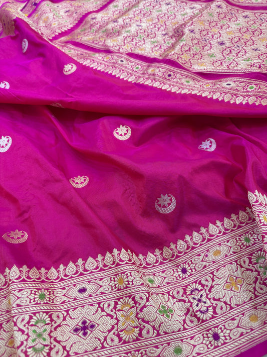 Pure Banarasi Katan Silk Kadhwa Buti Saree