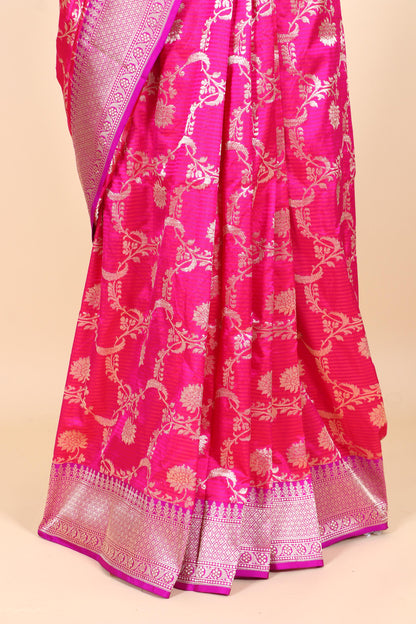 Pure Katan Silk Kadhwa Jaal Banarasi Saree