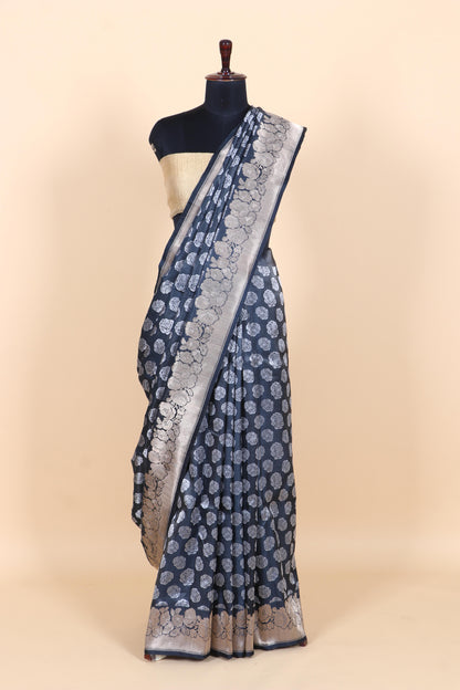 Pure Katan Silk Kadhwa Buta Jaal Banarasi Saree
