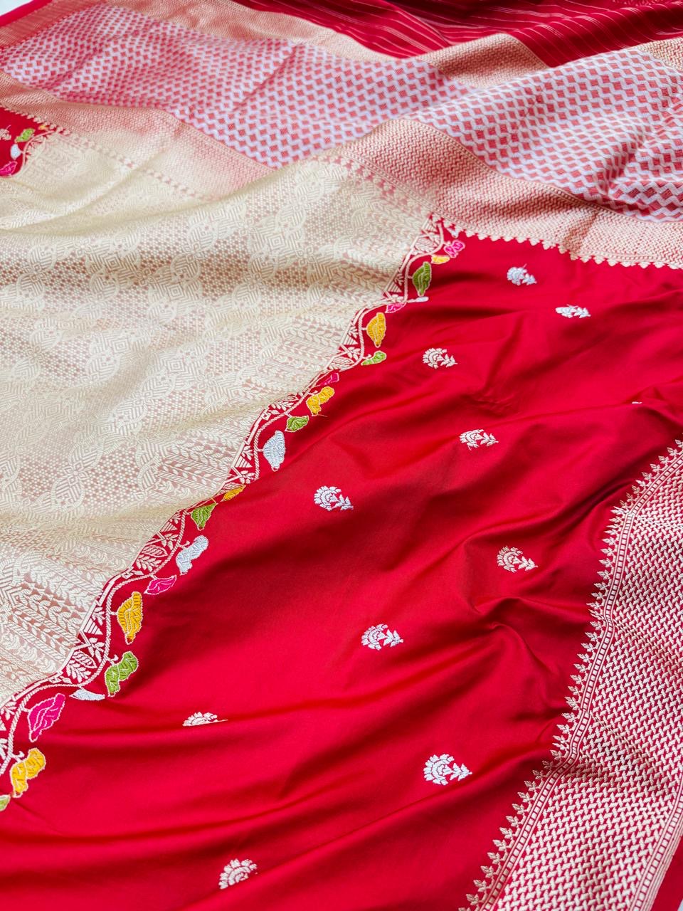 Katan Silk Skirt Brocade Saree