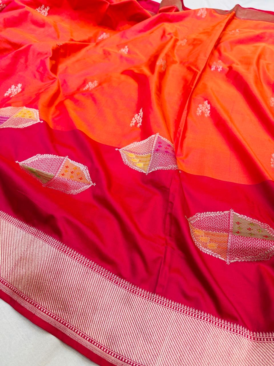 Katan Silk Skirt Brocade Saree