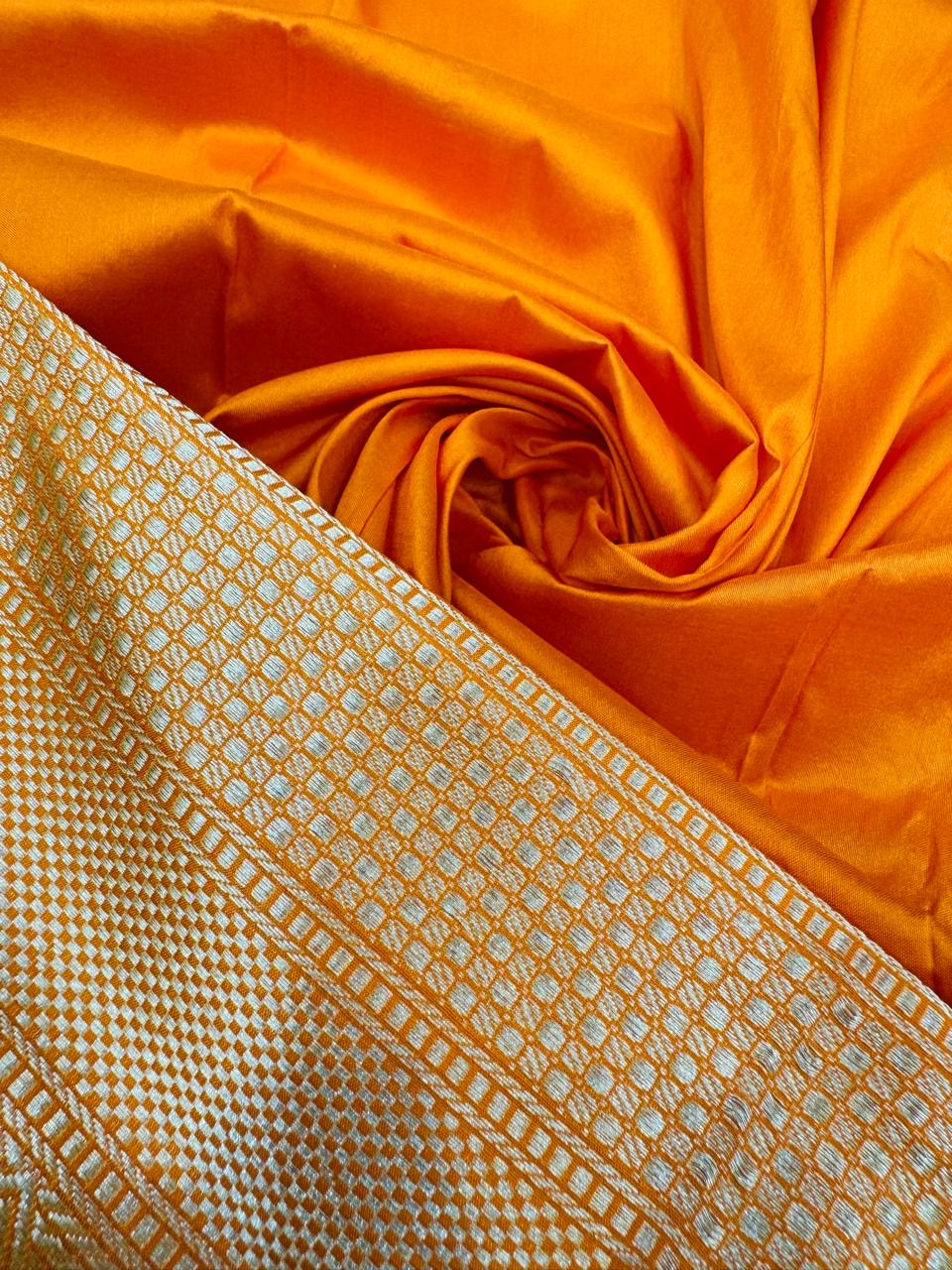 Katan Silk Stripe Buti Saree