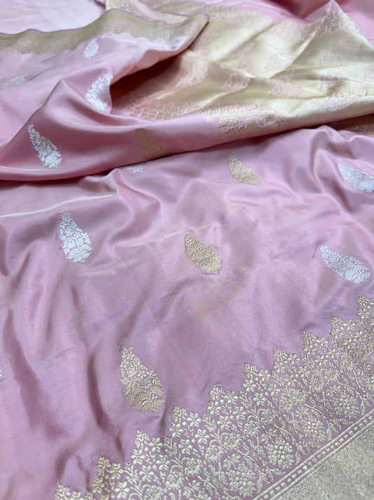 Pure Banarasi Katan Silk kadhwa Buta Saree