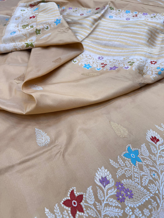 Pure Banarasi Katan Silk kadhwa Buti Saree