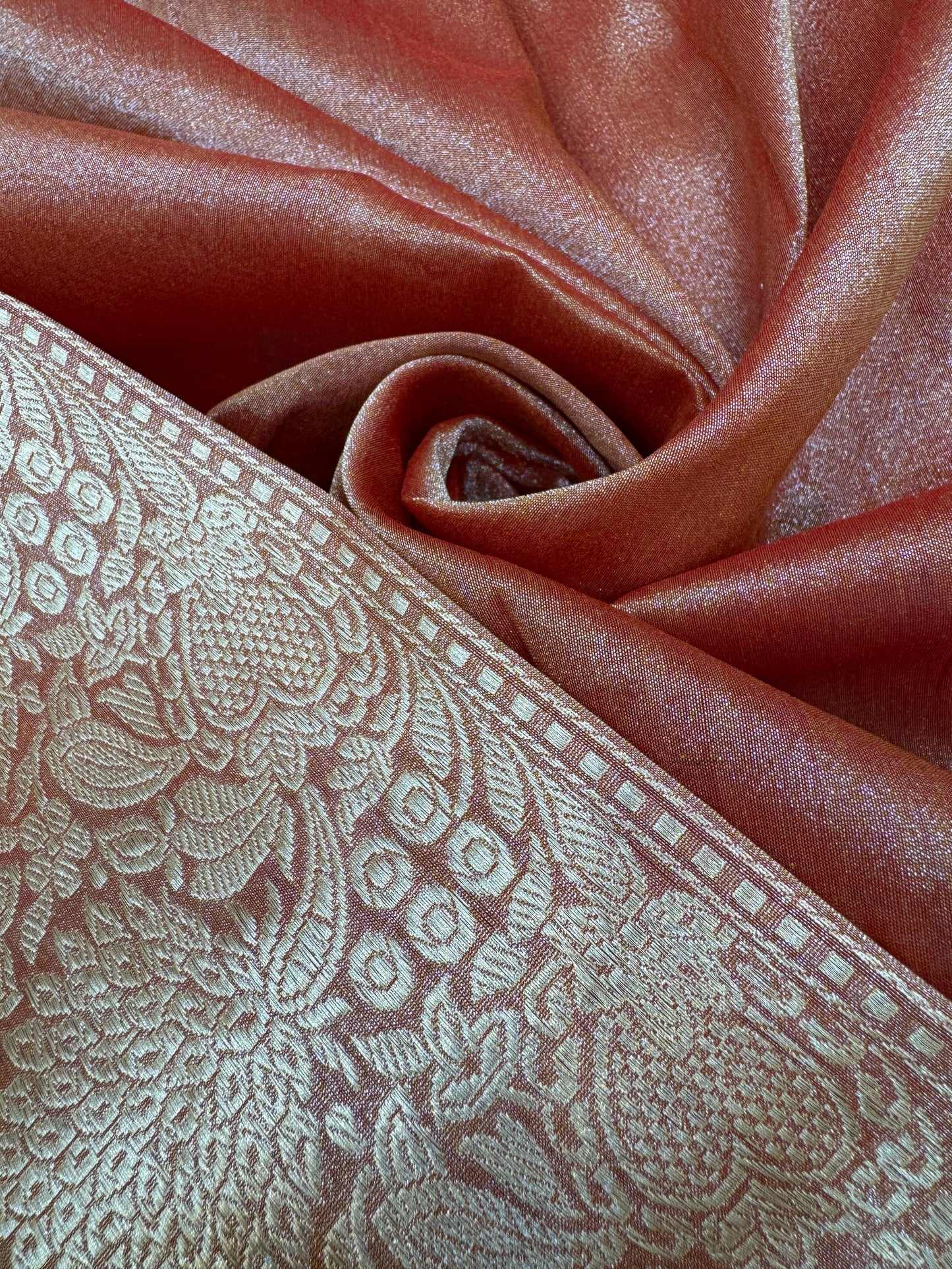 Pure Banarasi Katan Tissue Silk Rangkaat Saree