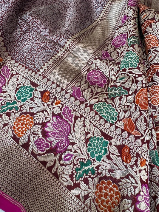 Pure Banarasi Katan Silk Brocade Saree