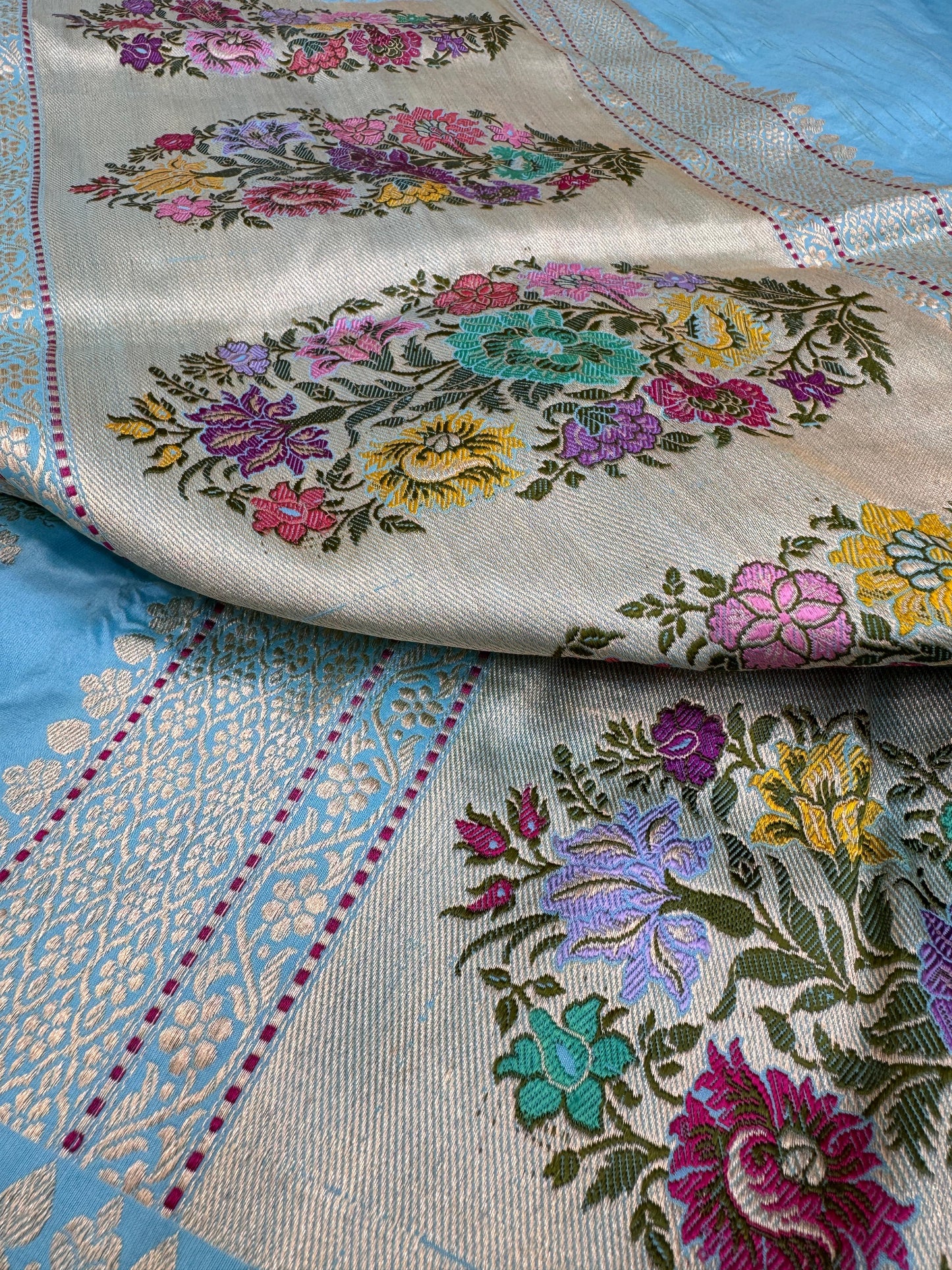 Pure Banarasi Katan Silk Jaal Saree