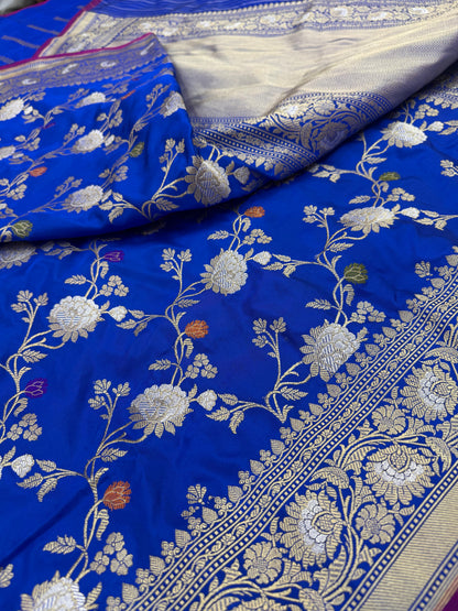 Pure Banarasi Katan Silk Kadhwa Jaal Saree
