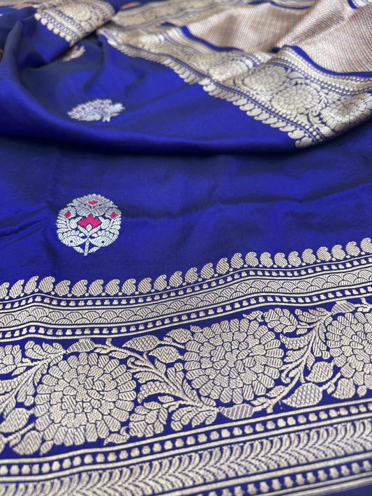 Pure Banarasi Katan Silk kadhwa Buta Saree