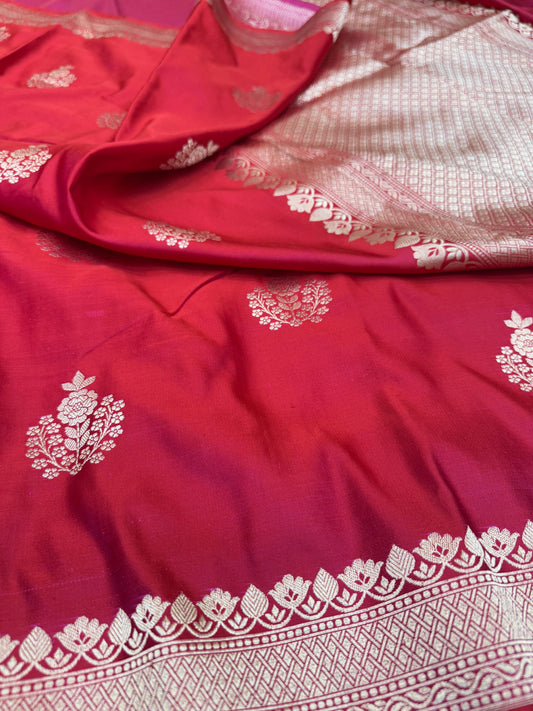 Pure Banarasi Mashru Silk Buta Saree