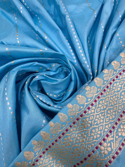 Pure Banarasi Katan Silk Jaal Saree