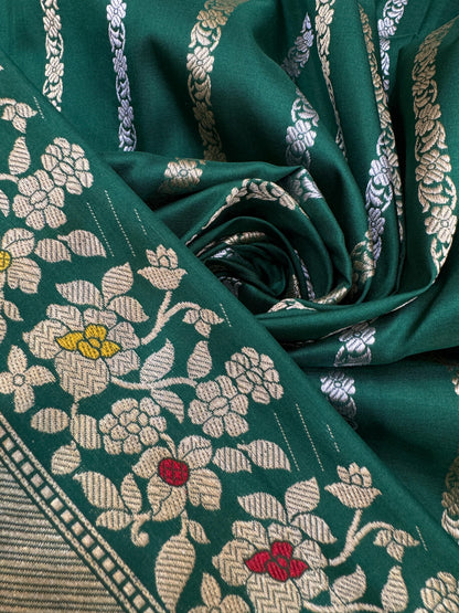 Pure Banarasi Katan Silk Kadhwa Buta Saree
