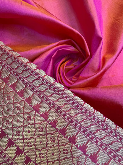 Pure Banarasi Katan Silk Rangkaat Saree