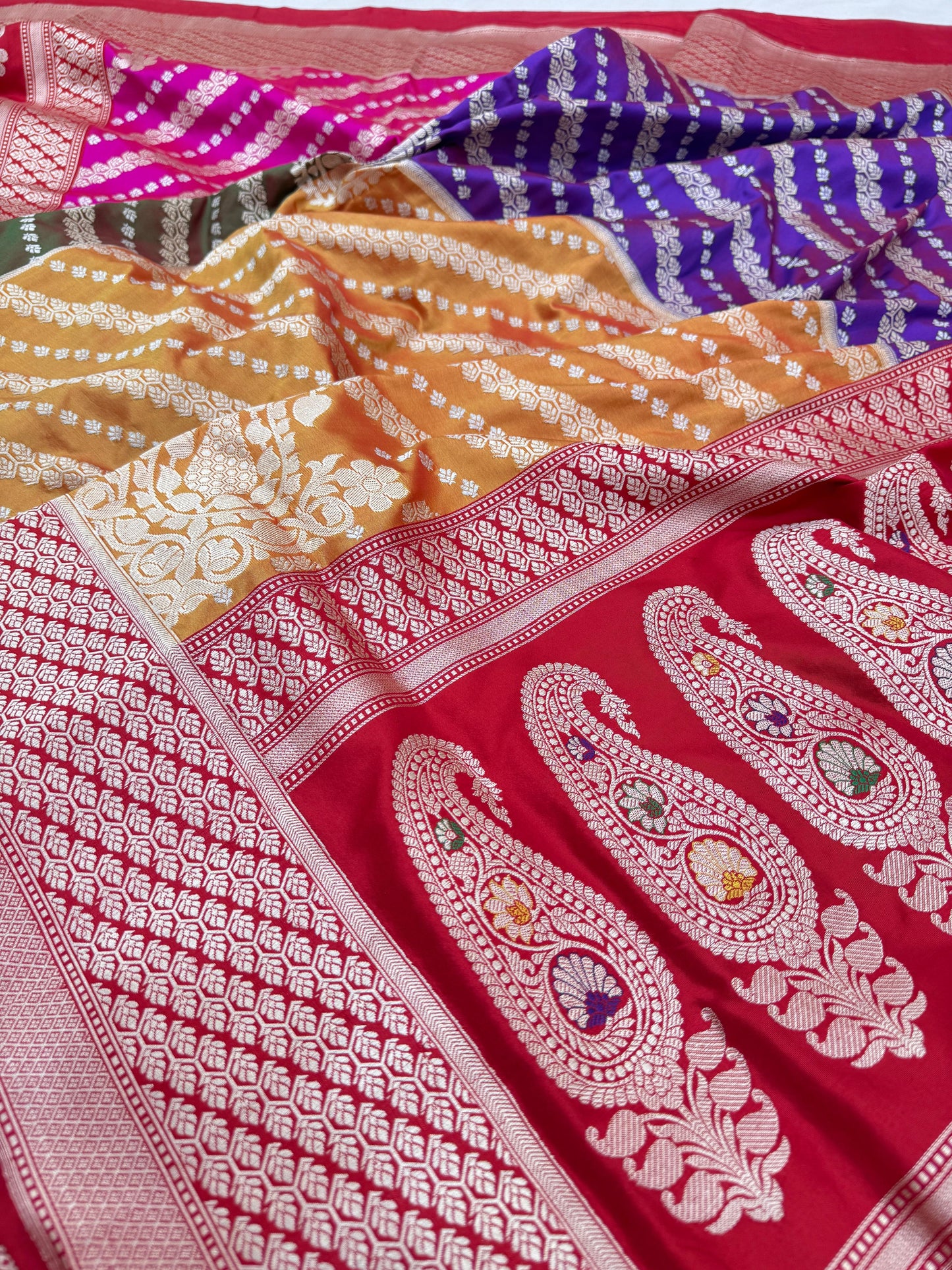 Pure Banarasi Katan Silk Rangkaat Saree