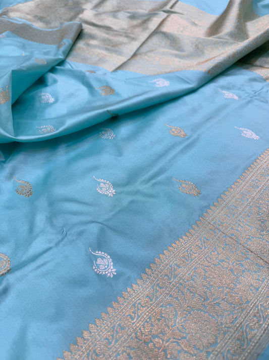Pure Banarasi Katan Silk kadhwa Buti Saree