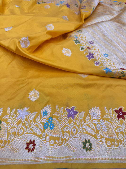 Pure Banarasi Katan Silk kadhwa Buti Saree