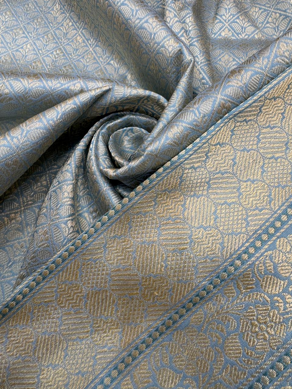 Pure Banarasi Katan Silk Jaal Saree