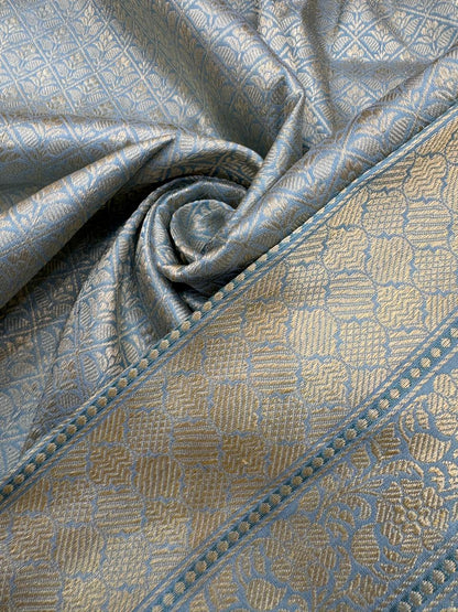 Pure Banarasi Katan Silk Jaal Saree