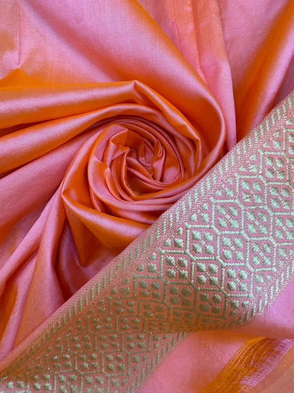 Pure Banarasi Katan Silk Mehrab Saree