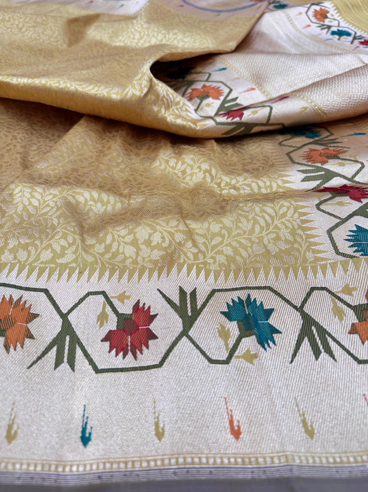 Pure Banarasi Katan Silk Paithani Brocade Saree