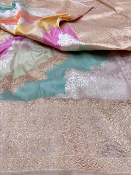 Pure Banarasi Katan Silk Rangkaat Saree