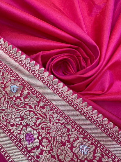 Pure Banarasi Katan Silk Jaal Saree