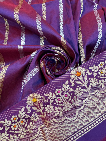 Pure Banarasi Katan Silk Kadhwa Buta Saree